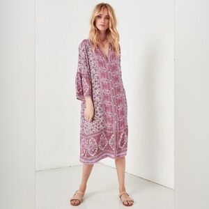 Spell The Gypsy Collective Lilac Jasmine Tunic Paisley Pink Floral Print Dress S